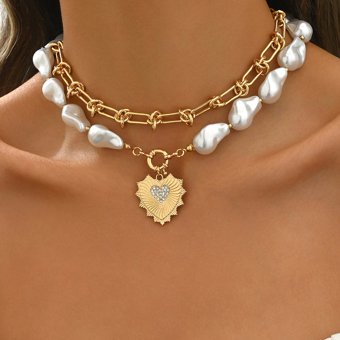 Wholesale Baroque shaped pearl necklace