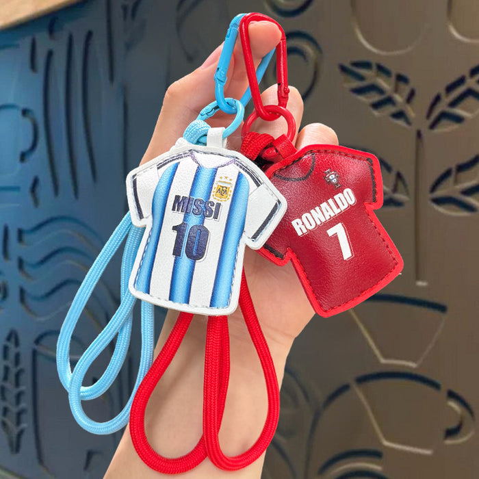 Wholesale Soccer Jersey Leather Keychain Bag Charm Gift for Fans
