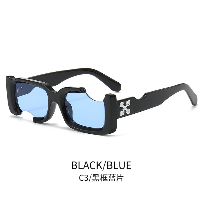 Wholesale sunglasses  box gap sunglasses colorful jelly color men's and women's sunglasses