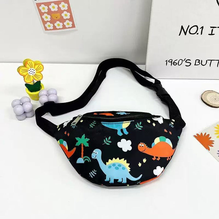 Wholesale children's waist bag cartoon dinosaur bag fashion girls coin purse chest bag