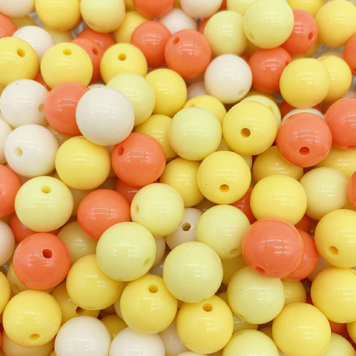 Wholesale 30pcs/pack Acrylic Macaron Solid Color Round Beads JDC-BDS-benk016