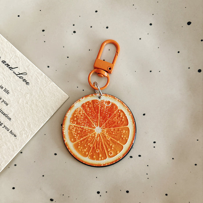 Wholesale Acrylic Fruit Slice Keychain Decorative Pendant Fashion Accessory For Girls Gift