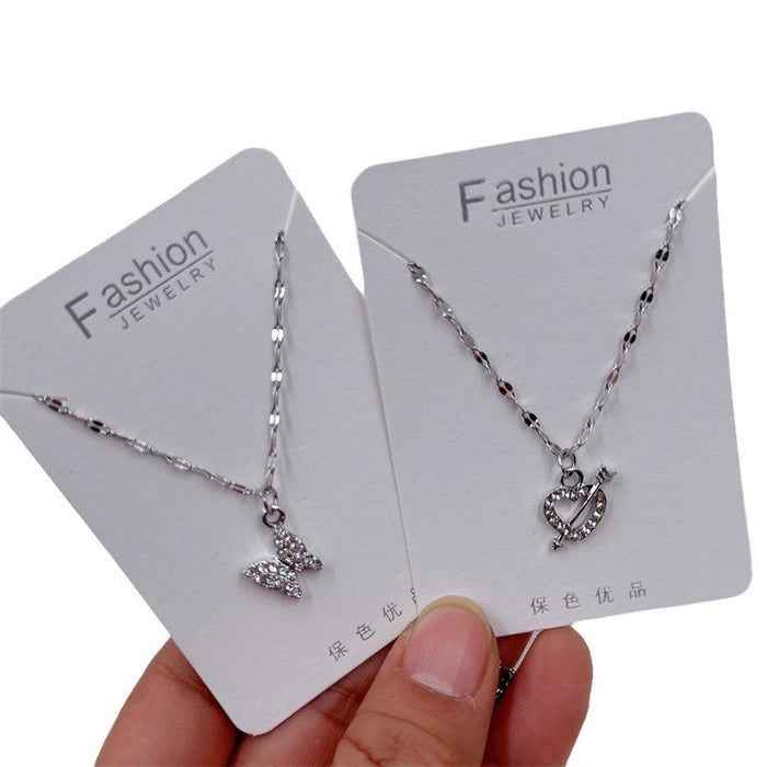 Wholesale Diamond pendant collarbone chain necklace