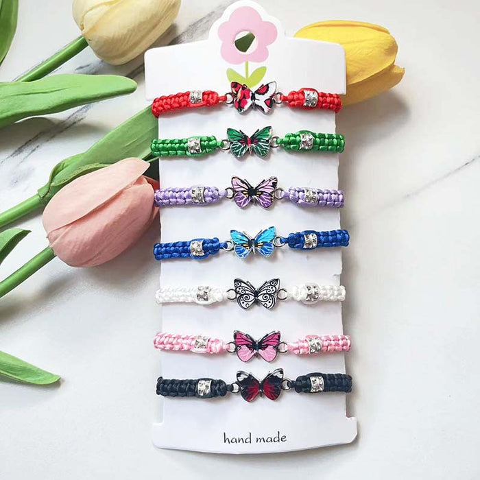 Wholesale hand-woven couple butterfly bracelet bracelet men and women girlfriends birthday bracelet
