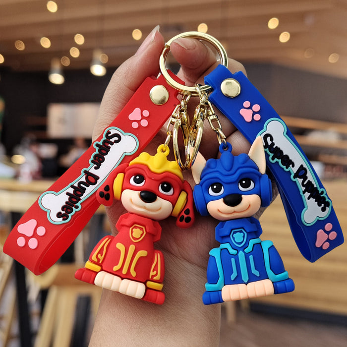 Wholesale Cartoon Dog Doll Silicone Keychain JDC-KC-ZhuoRan008