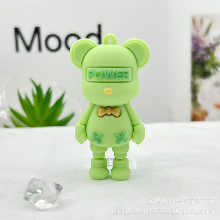 Wholesale Bear Key Chain Doll Pendant Collar Bear Key Chain Pendant Little Bear Key Chain Doll Pendant Cream Glue