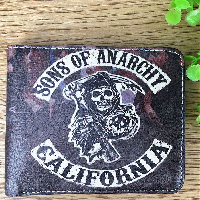 Wholesale Fashion Retro Superhero Bifold Wallet PU Leather Card Holder For Men Women