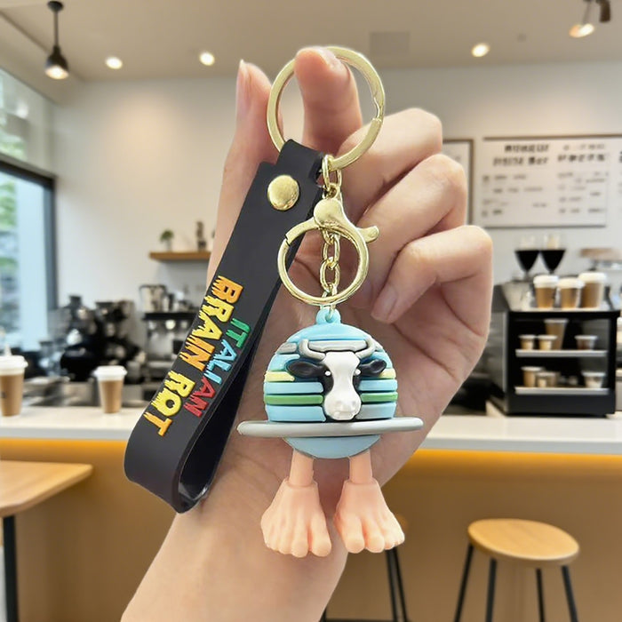 Wholesale 3D Abstract Shark Keychain Prank Bag Packaging Pendant