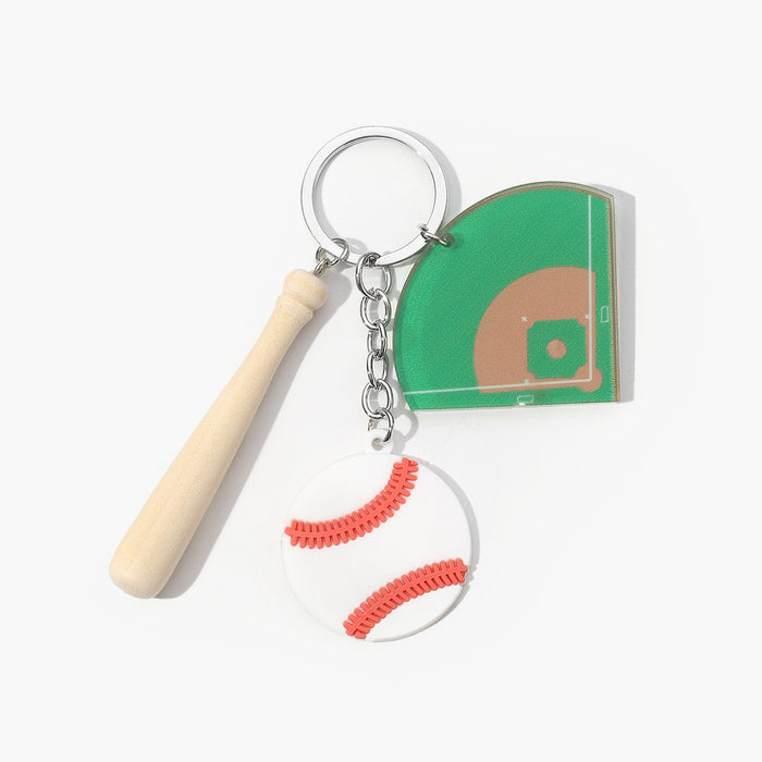 Wholesale Acrylic Baseball Keychain JDC-KC-HuiWen019