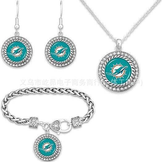 Wholesale Rugby Bracelet Necklace Earring Set