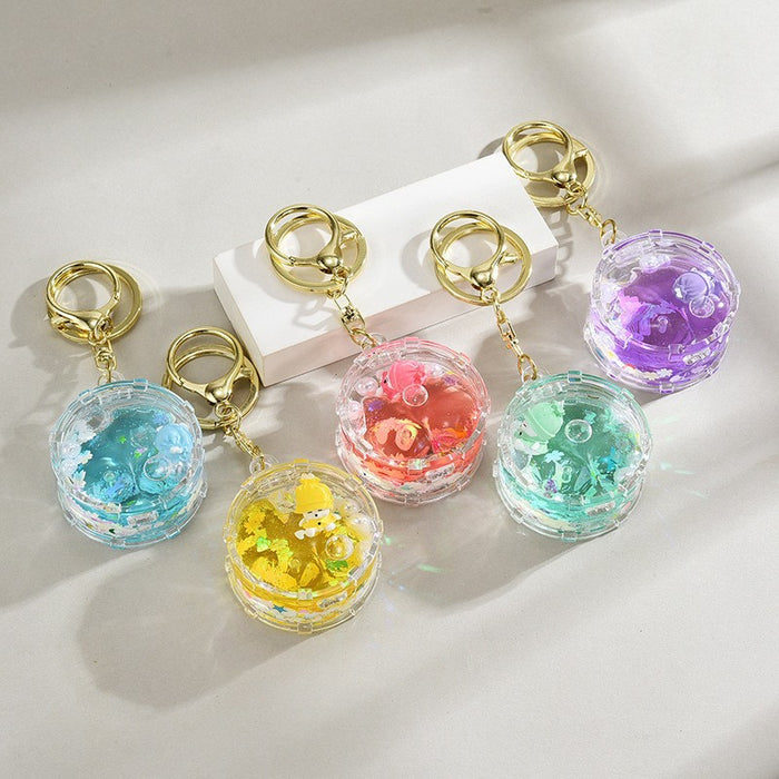 Wholesale Cloud and Sand Pendant Moon Rabbit Keychain