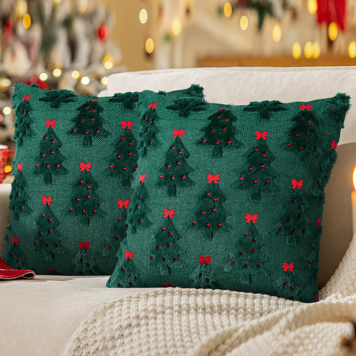 Wholesale Christmas bow embroidered pillowcase