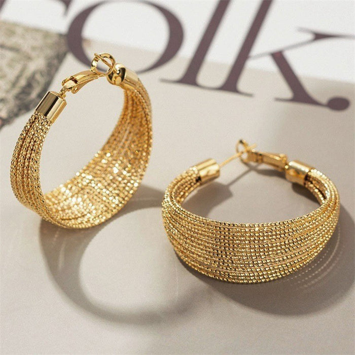 Wholesale Multi-layered Hoop Copper Earrings JDC-ES-LiR002