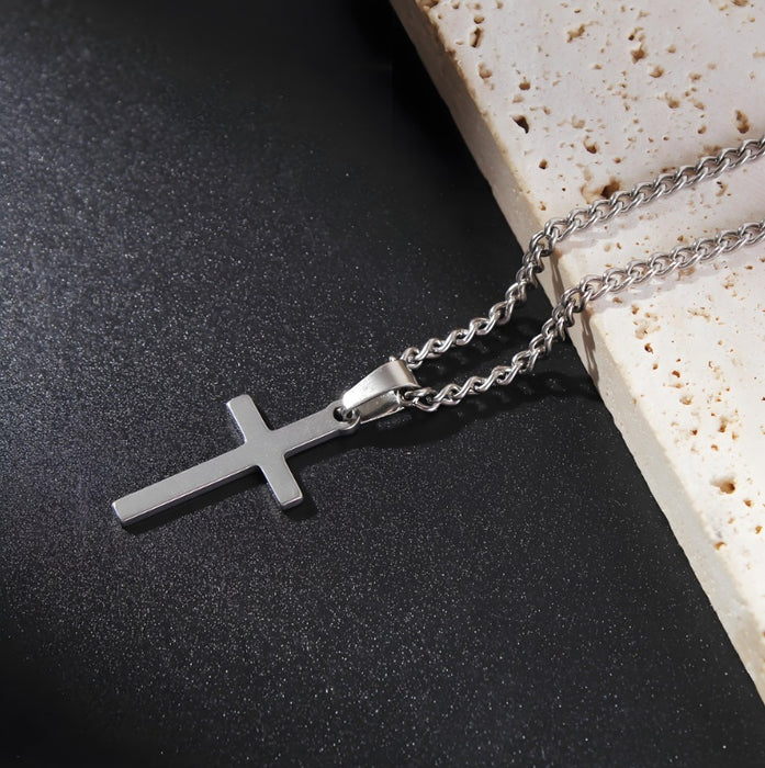 Wholesale Necklace accessories, street stainless steel full diamond cross collarbone chain wholesale