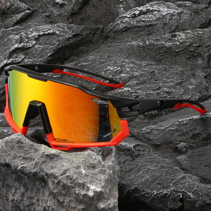 Wholesale New outdoor sports windproof goggles, color changing cycling glasses, men's and women's fashionable polarized sunglasses