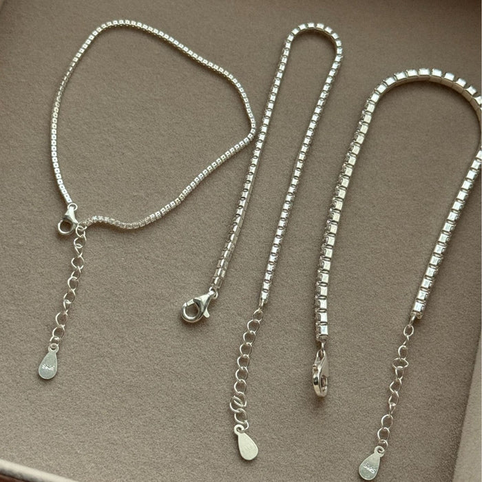 Wholesale Bracelet S925 Sterling Silver Full Diamond Zircon Tennis Bracelet
