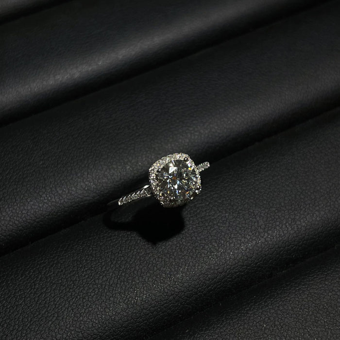 Wholesale 925 Silver Moissanite Ring Adjustable Open Design Stylish Jewelry Accessory