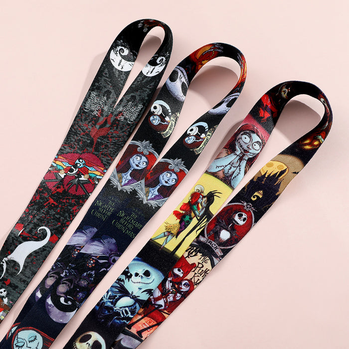 Wholesale Christmas Cartoon Lanyard Ribbon Keychain JDC-KC-QiChao032