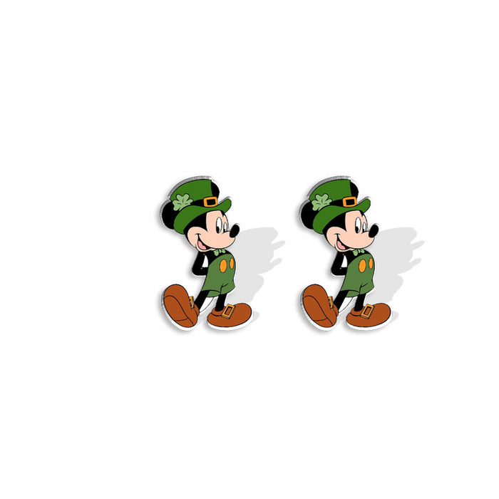 Wholesale St. Patrick's Day Cartoon Plastic Resin Earrings (F) JDC-ES-XiangL068