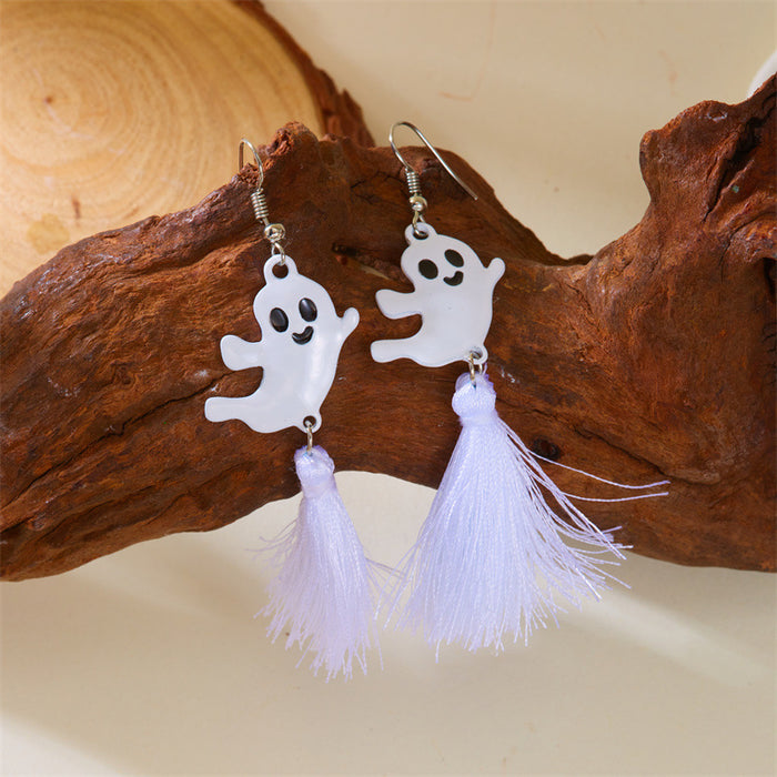 Wholesale Exaggerated tassel earrings  ghost earrings