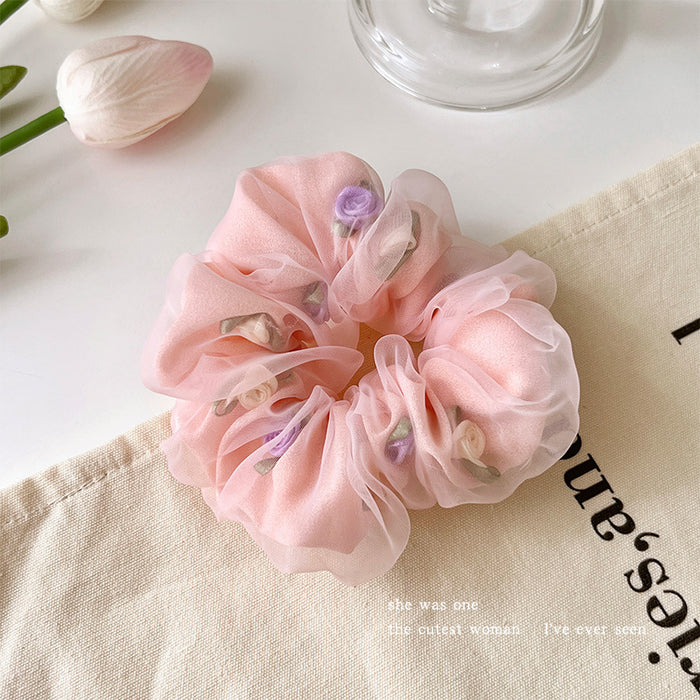 Wholesale Floral Satin Fabric Hairband JDC-HS-Suim003