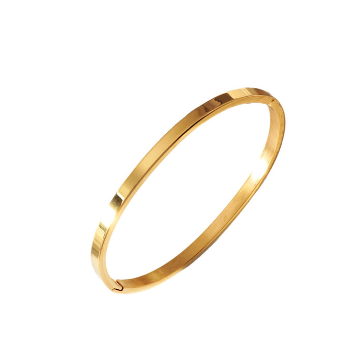 Wholesale Hand-polished minimalist titanium steel bracelet
