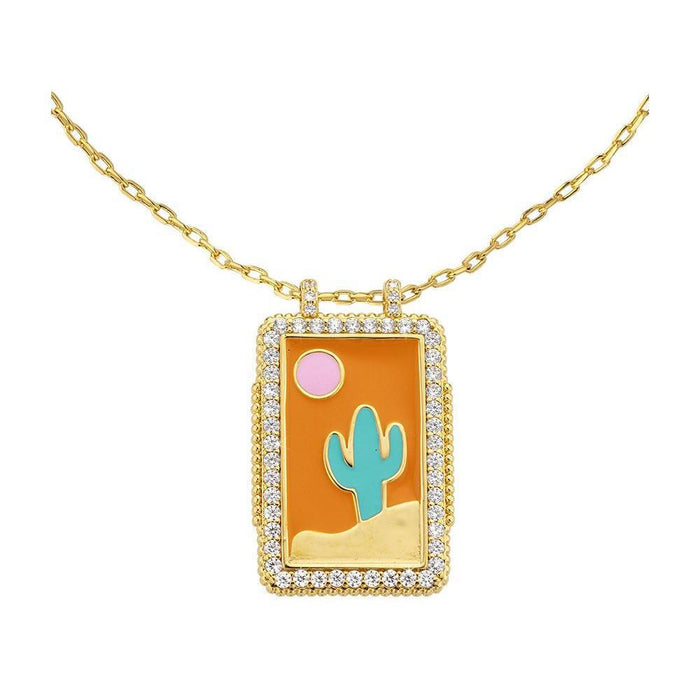 Wholesale Sun,  Moon and Star Elements Large Pendant Choker Necklace