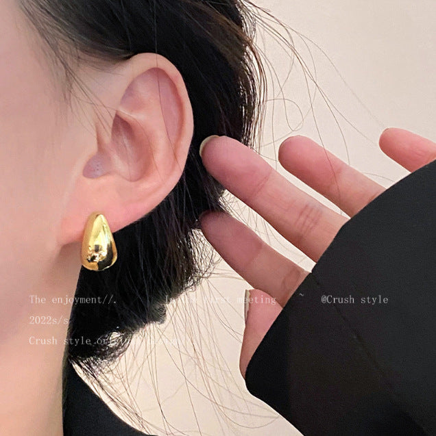 Wholesale Retro Metal Ear Ring Exquisite High-grade Ear Buckle Simple All-match Niche Earrings