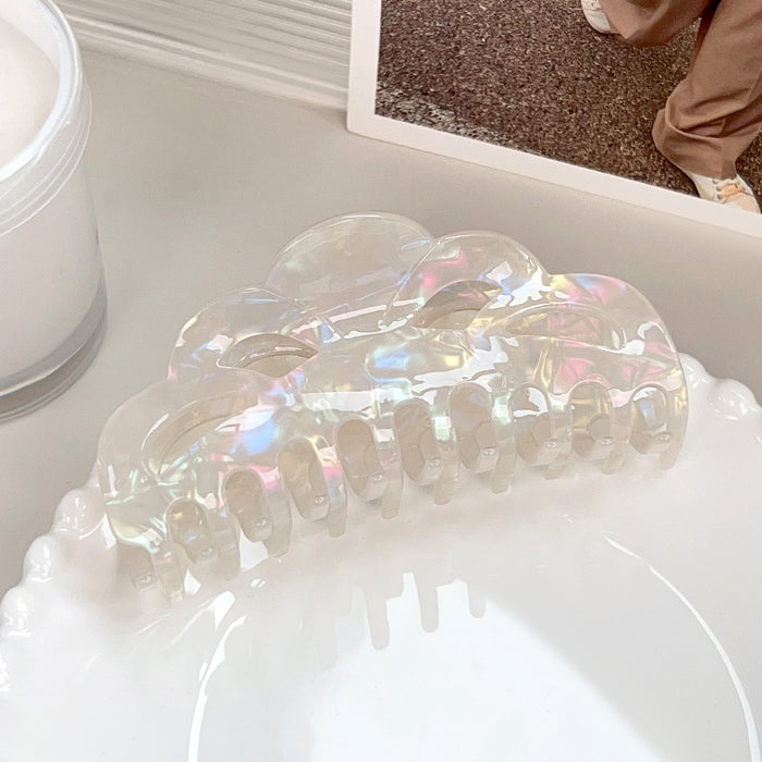 Wholesale Cloud Pattern Hollow Hair Clip Colorful Green PVC Fashion Accessory