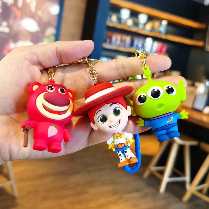 Wholesale PVC Cartoon Three-dimensional Keychain JDC-KC-TingM313