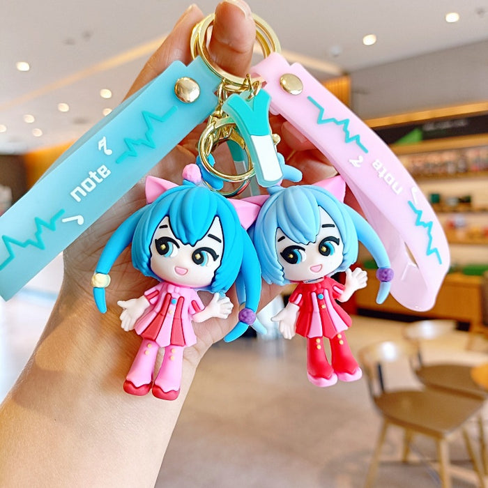 Wholesale Silicone Cartoon Doll Keychain JDC-KC-MingT164