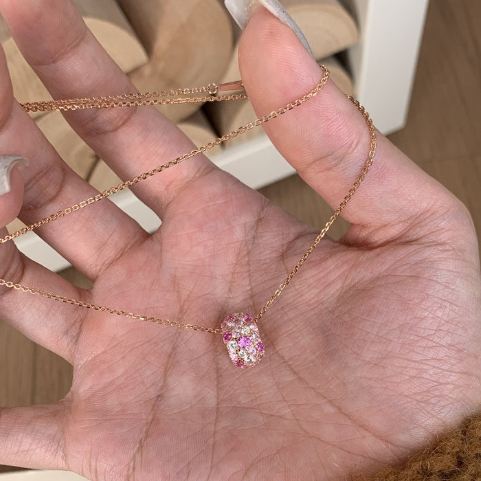 Wholesale Full diamond necklace, unique pendant, elegant style, high-end collarbone chain