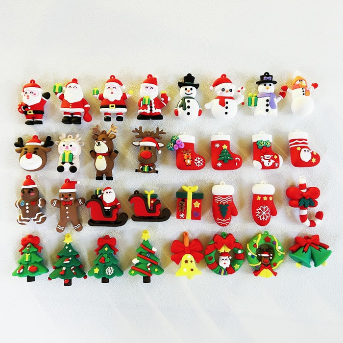 Wholesale PVC Christmas Snowman Cartoon Doll Keychain JDC-KC-WuYi083