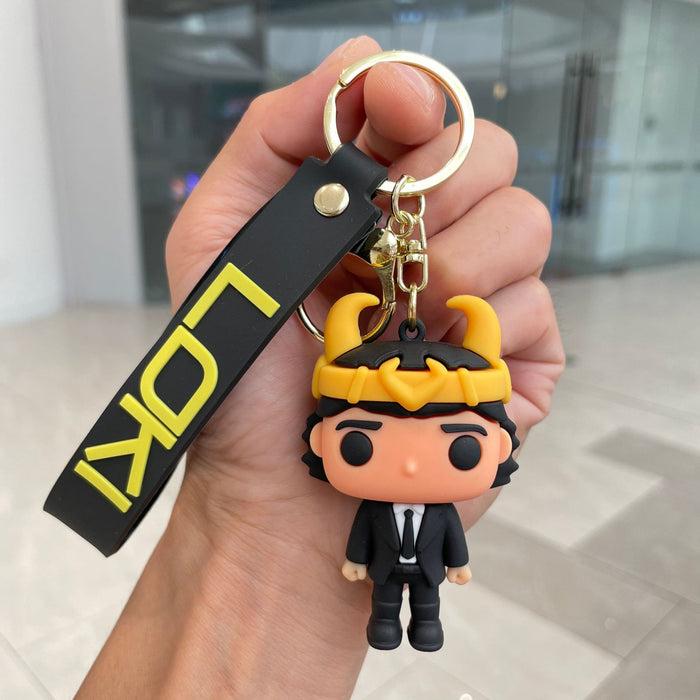 Wholesale Keychain Cartoon Doll Car Keychain Exquisite Soft Plastic Bag Pendant