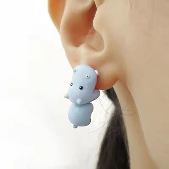 Wholesale Ear studs, ear accessories, spray painted, cute, mini