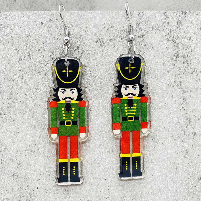 Wholesale Christmas acrylic earrings movie character acrylic double-sided printed earrings  Christmas gifts