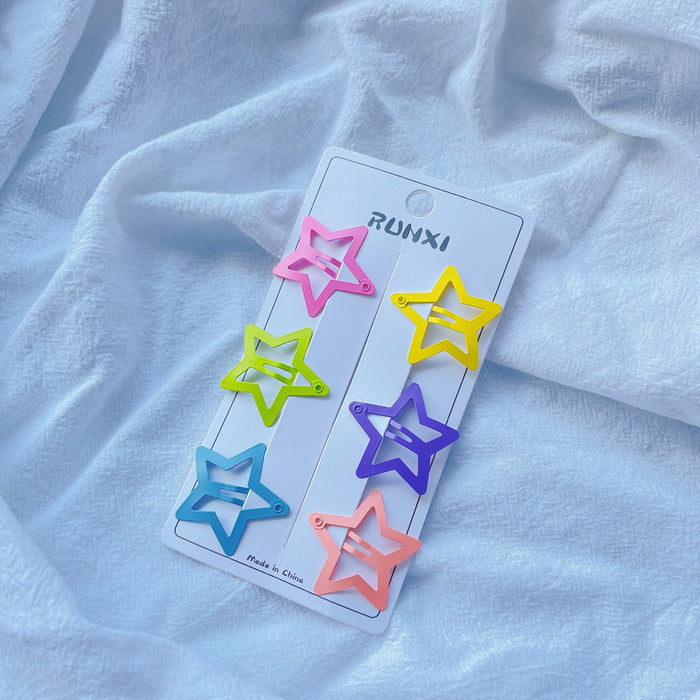 Wholesale  Star Drop Oil BB Clip Powder Hair Accessories Baby Hair Clip Bang Clip Head Accessories