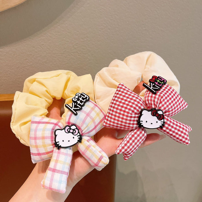 Wholesale Children' s Cotton-filled bow ponytail Hair Scrunchies