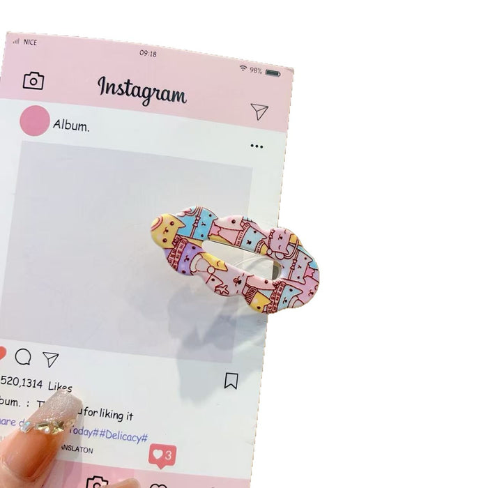 Wholesale Cute kids'  hair clips with various flower patterns