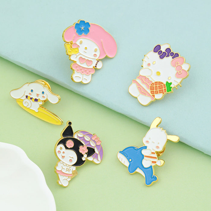 Wholesale Cute Cartoon Metal Brooch Bag Badge Personalized Badge