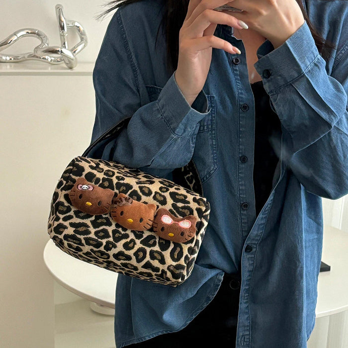 Wholesale Cute leopard print cat handbag