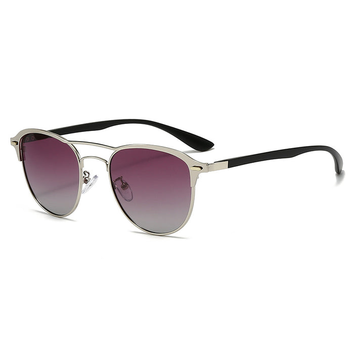 Wholesale New Sunglasses Retro Round Frame Sunglasses Double Beam Driving Glasses Polarized Sunglasses