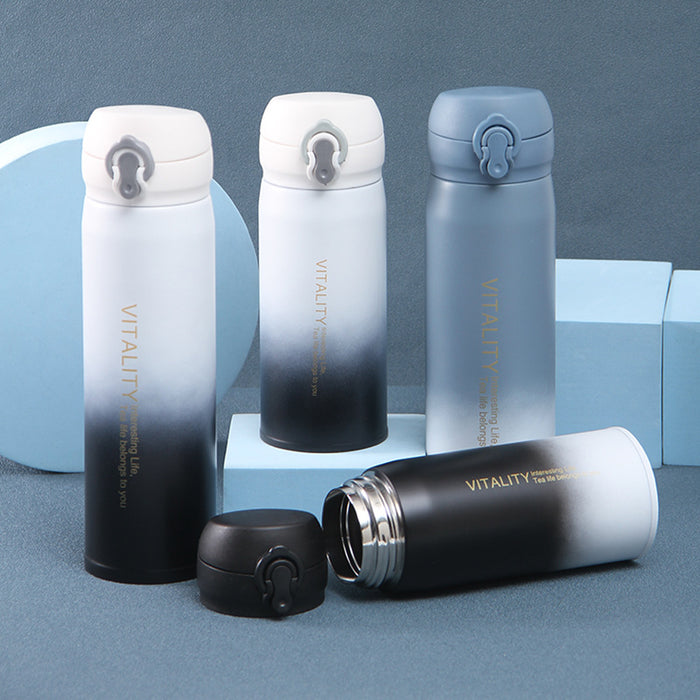 Wholesale Stainless steel thermos cup gradient color portable outdoor water cup gift cup