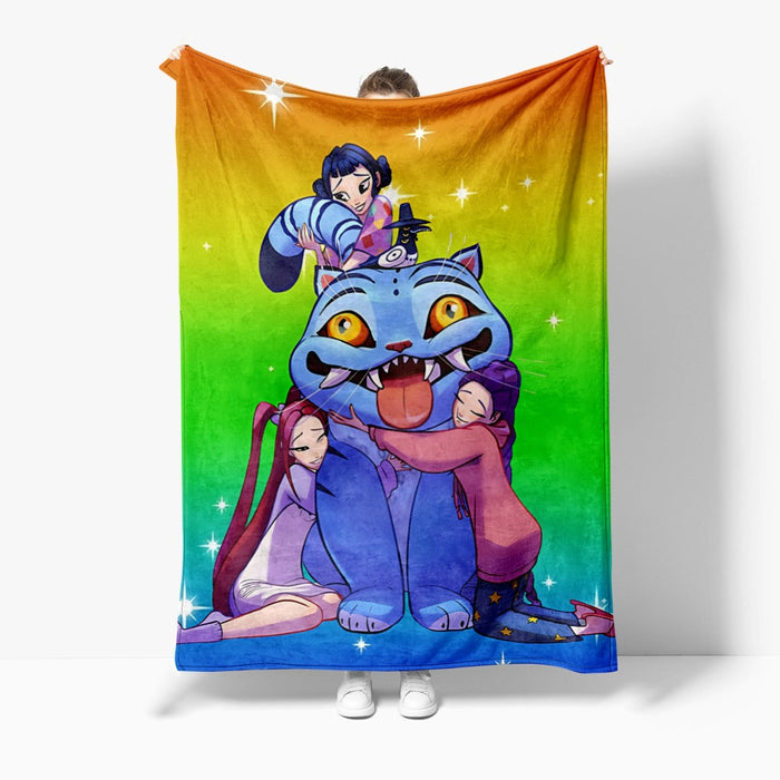 Wholesale Anime peripheral cute blanket nap blanket flannel print for warmth