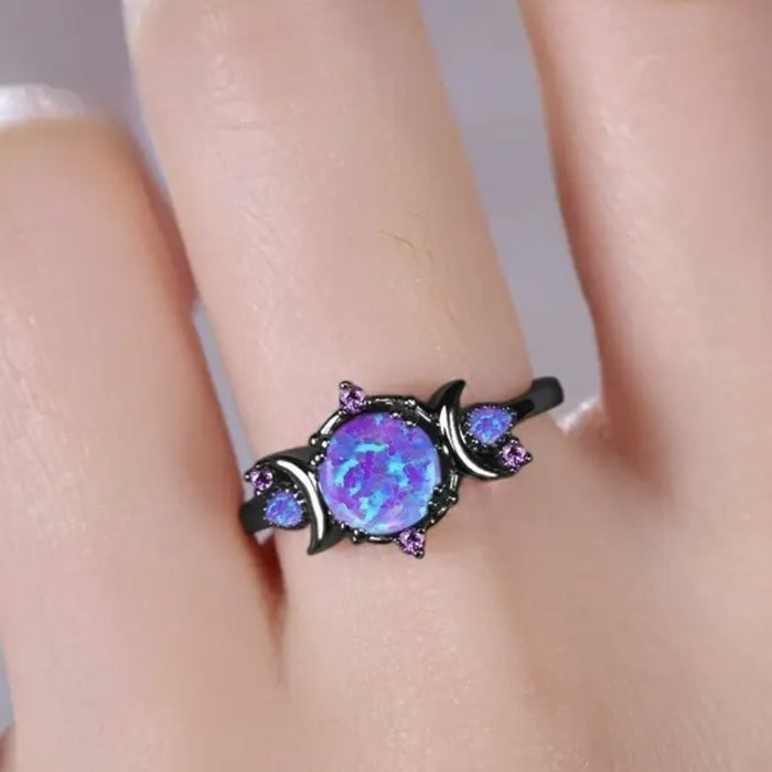 Wholesale Gunmetal Moon Ring