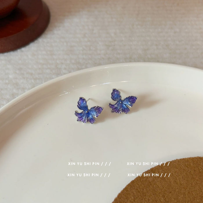 Wholesale Gradient flower earrings exquisite commuting niche design high-end earrings trendy earrings