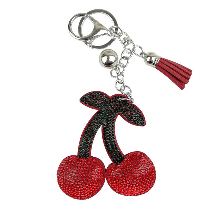 Wholesale Hot Stamping Cherry Diamond Keychain for Ladies JDC-KC-HuiSen009