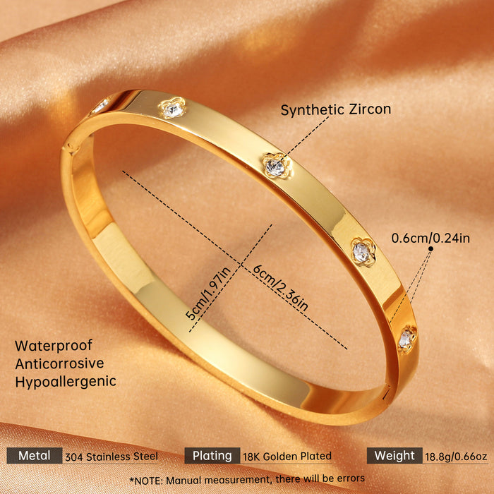 Wholesale Sophisticated &  Elegant: Light Luxury Titanium Steel Bangle