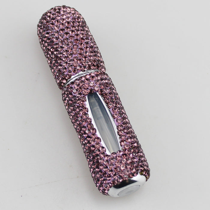Wholesale Hand Set Rhinestone Refillable Perfume Bottle 5Ml White Fashion Accessory Gift For Everyday Wear