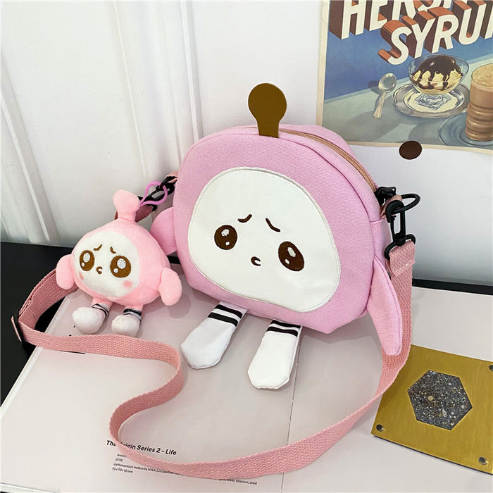 Wholesale Cartoon Egg Shoulder Bag Cute Plush Coin Wallet  Girl Shoulder Bag